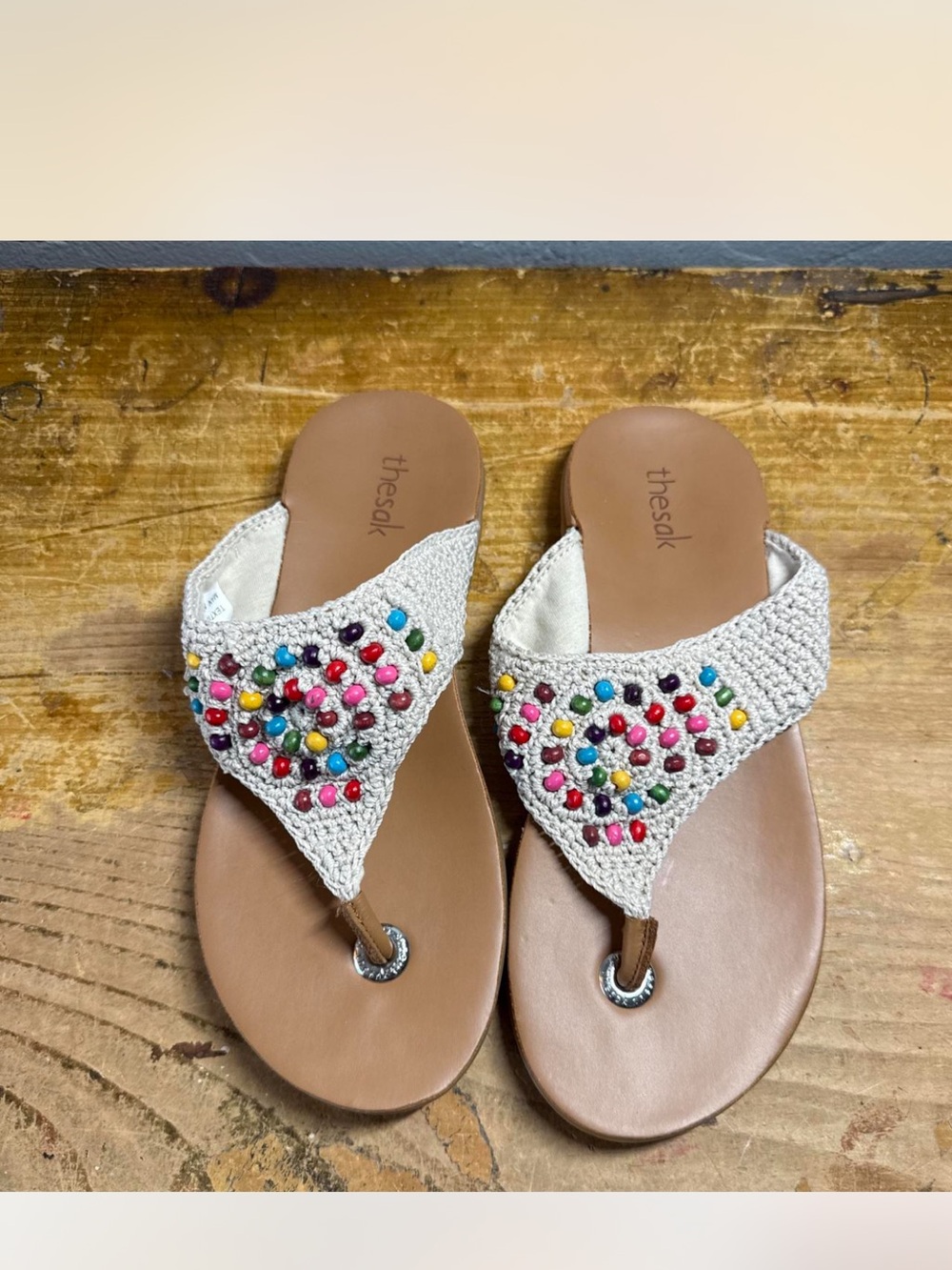 Sak sandals 6 New beads, crochet